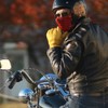 Motorcycle Rider Face Mask Jet Helmet Face Guard 6 Holes