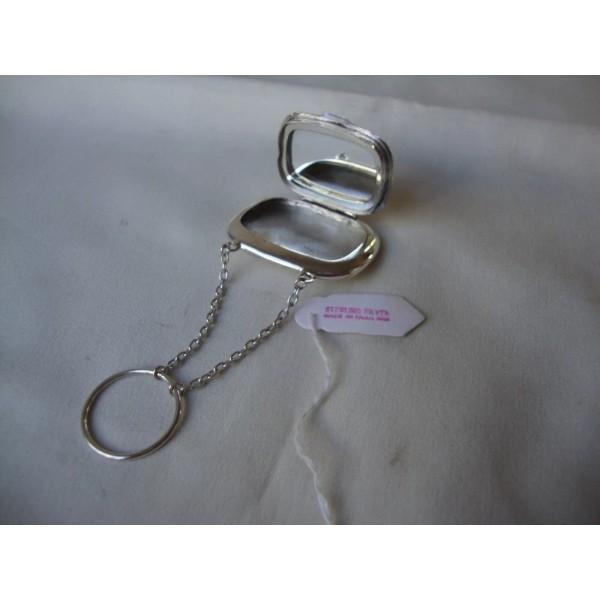 VINTAGE HANDMADE RECTANGLE SILVER 925 PILLBOX/LOCKET