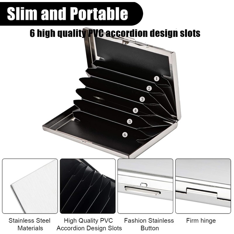 BONSYL Slim RFID Blocking Metal Credit Card Holder - Fashionable