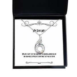 Game On Novelties My Wife, I Hope That You Know What an Amazing Woman You are and How Much I Wife Rising Phoenix Necklace, Cool Wife, Jewelry for Wife