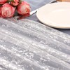 LOMOHOO Sheer Silver Table Runner Metallic Silver Romantic Runners Wedding