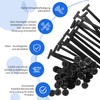 Pack of 100 Universal Cable Tie Buckle, Nylon Cable Ties,