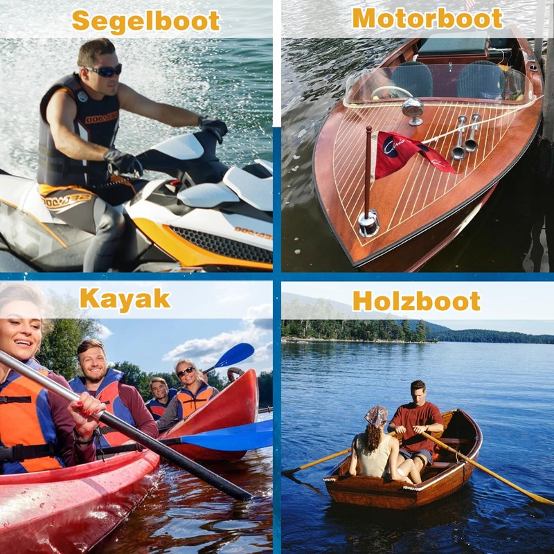 Bungee Boat Dock Line con clip in acciaio inox 316,