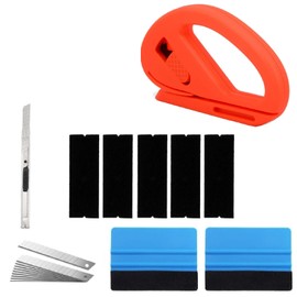 EZONEDEAL Car Wrap Vinyl Tools Kit 6 Film Car Wrapping Carbon Fibre Squeegee Safety Cutter - Vehicle Vinyl Wrap Window Tint Film Tool kit