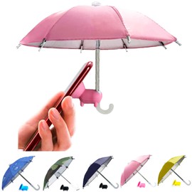 FantasyBear Paraguas Para Teléfono Con Protección Uv Soporte Universal Ajustable Con Ventosa Para Cerdito Soporte Para Teléfono Parasol Cubierta Para Parasol Soporte Para Ventosa Para Teléfono (Rosa)
