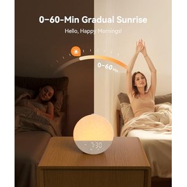 Dreamegg Sunrise 1 Pro, Sunrise Alarm Clock, Sound Machine for Sleep | 29 Sounds, White Noise Machine, Gentle Sunrise Wake-Up, Dimmable Night Light, N