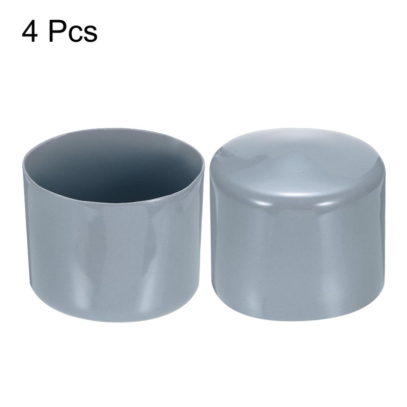 sourcing map 4pcs Rubber End Caps 50mm ID Vinyl Round