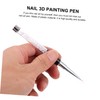FOMIYES 3pcs Nail Art Brush Handle Drawing Pens for Manicure