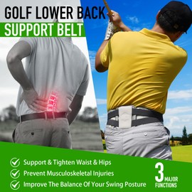 GAIARENA Golf Lower Back Support Belt for Golfers Swing Training Equipment Support & Tighten Waist & HIPS, Protect Lower Back, Prevent Musculoskeletal Damage