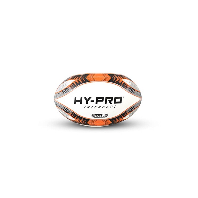 Hy-Pro INTERCEPT International Rugby Ball - Orange Size 5