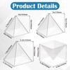 Prasacco 3 Pcs Super Large Clear Silicone Pyramid Molds -4.7''