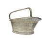 9.75 Inch Silver Plated Wine Bottle Cradle with Basket Weave