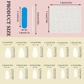 NICENEEDED 24 Pcs White Press on Nails Almond, Short Glossy False Nails, Oval Stick on Nails Acrylic Full Cover Fake Nails Artificial Glue on Nails for Women Nail Art Decoration