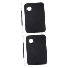 VILLFUL 4 Pcs Stainless Steel Nail Art Tools Set Mixing Pallet Brush for DIY Manicure Makeup Professional Nail Art Palette Kit