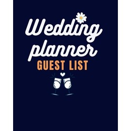 Wedding Planner Guest List: Cute Black Cover Guest List book to track Invitation, gift, RSVP and Thank you.