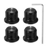 sourcing map 4 Pcs Aluminium Potentiometer Knobs, 3/16" (4mm) Universal