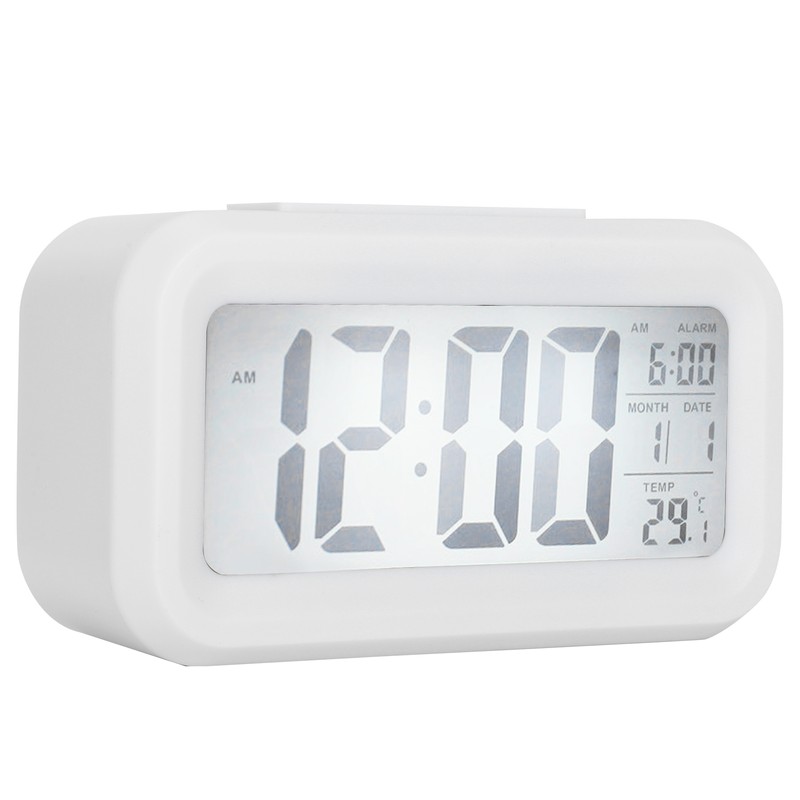LCD Electronic Clock Large Screen Mute Smart Time Temperature Display