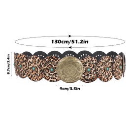 Wide Disc Belt (Leopard, 110-115cm/43.3-45.2'')
