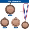 Waltool 15Pcs 3rd Blank Award Medals with Neck Ribbons, Bronze