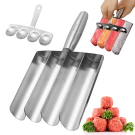 Meatball Maker, 4-in-1 Meatball Maker Tool, Stainless Steel Meatball Scoop Ball Maker, Meatball Maker for Quick Making Meatballs, Chicken Meatballs, DIY Home Cooking