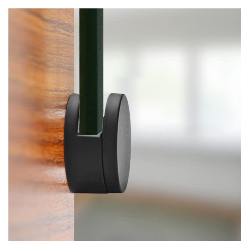 Black Frameless Mirror Mounting Hardware Kit Zinc Alloy Mirror Holders