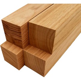 Barrington Hardwoods Butternut Lumber Square Turning Blanks Carving Blocks - 1.5" x 1.5" (4 Pieces) (1.5" x 1.5" x 8")