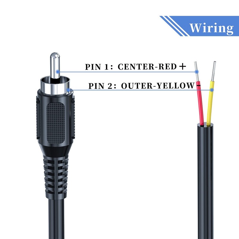 RCA to Speaker Wire, 18AWG 2 Pack RCA Male Plug