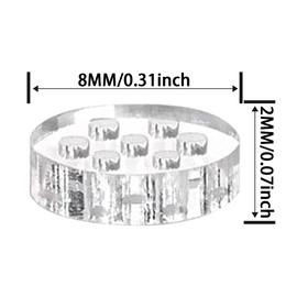 MARRTEUM 25 Pcs Glass Screen Filters Diameter 0.313''(8mm) Small Pipe Screens High Borosilicate Glass Screen with 7 Honeycomb Holes