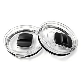 2 Pack Replacement Lids for YETI 20 oz Tumbler,16 oz Pint,10 oz Lowball,10/24 oz Mug,and 25 oz Straw Mug,with Splash-Proof Magnetic Slider,BPA-Free