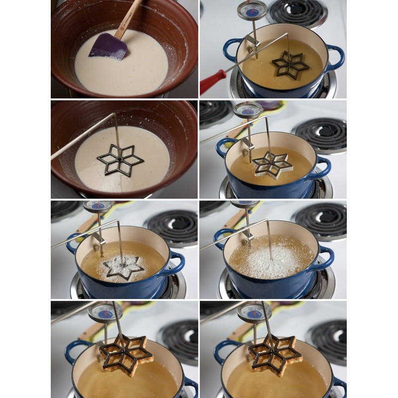 4 x Traditional Dough Mould Hworost Waffle Iron (1 cm),