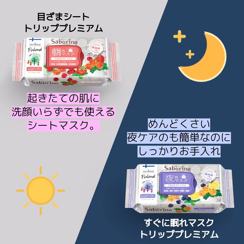 Saborino ND22 Face Mask, Sheet Mask, Face Pack, Trip Premium