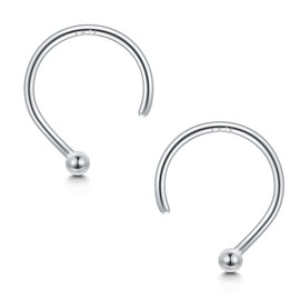 Half Hoop Earrings Sterling Silver Huggie Earrings for Women Sterling Silver Small Huggie Hoop Earrings for Women
