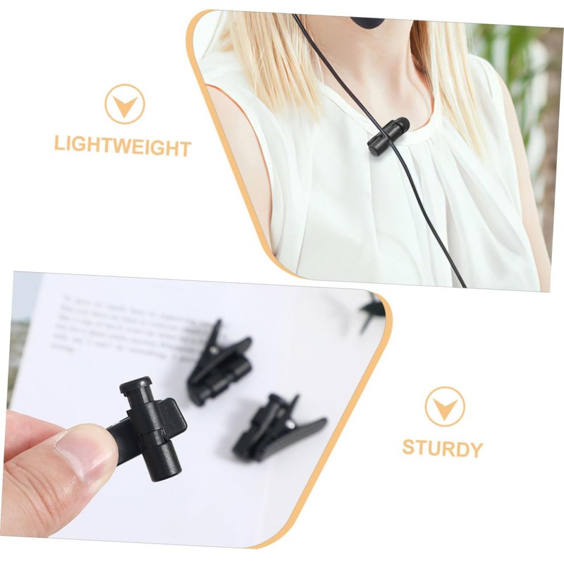 jojofuny 4pcs Earphone Cable Clips Heavy-Duty Headphone Wire Management Clips