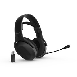 Lenovo Legion H410 Wireless Gaming Headset, Bluetooth or 2.4 GHz USB-A Connection, Lightweight (304 Grams), Adjustable Headband, Flip to Mute Mic, Black