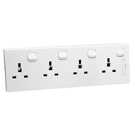 SH|P Electrical® 1-Gang to 4-Gang 13A Socket Converter – Safe, Durable, and Easy-to-Install Wall Plate Adapter (1)