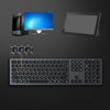 Bluetooth Keyboard with Numeric Keypad Skid Resistance Pads 110 Keys