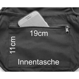 Leon Bum Bag Bum Bag Waist Bag 100% Cotton Fanny Pack Belly Belt Moon Bag Bumbag Boho Hippie Tribal Women Men, Gt Dklblaurautestrahlweiß, Shoulder bag, belt bag, bum bag