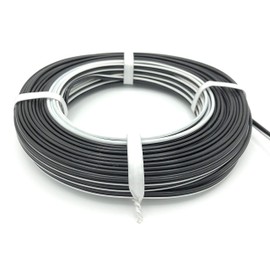 BELI-BECO YL6230 Cable - Copper Stranded 2 x 0.5 mm² (2 x 16 x 0.20 mm) - Twin Cable - 20 m Ring (White/Black)
