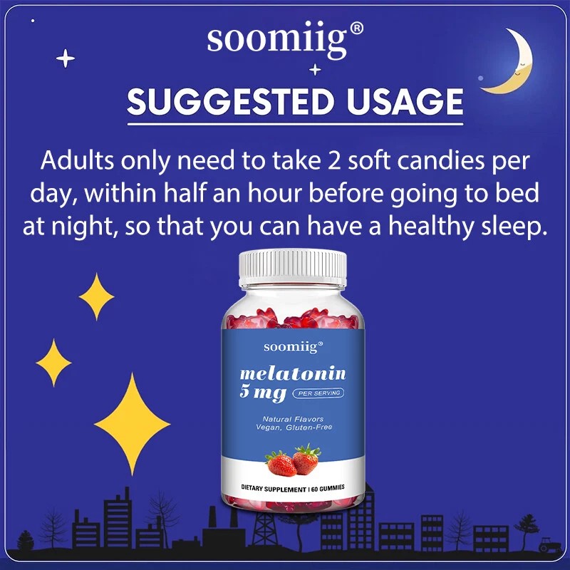 Soomiig Healthy Sleep Support Gummies - Promotes rapid sleep and