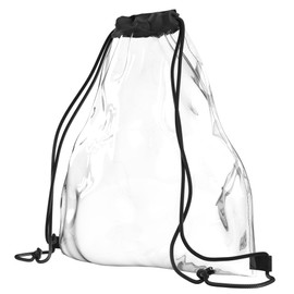 EAZY CASE - Festival Bag durchsichtig Transparente Tasche für Veranstaltungen Stadion Turnbeutel mit Kordelzug Rucksack Wasserdicht Sportbeutel Kosmetikbeutel Accessoire Festivaltasche Unisex Klein