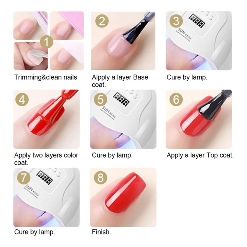 Geles Semipermanente Esmaltes Gama De 12 Uñas Gelesh Uv/led