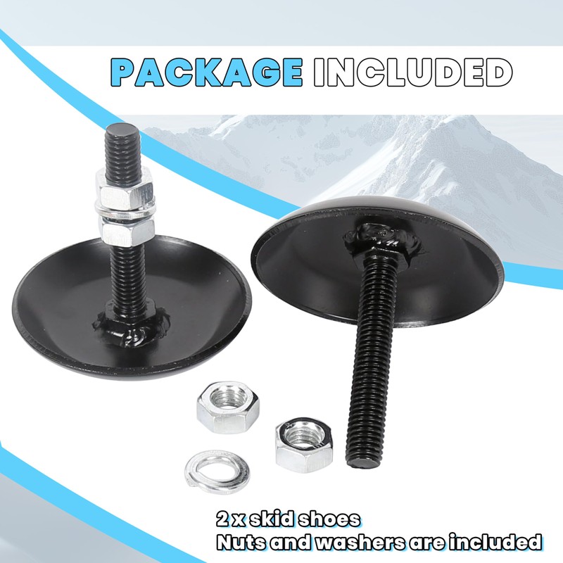 ECOTRIC Universal Snow Plow Skid Shoes Compatible with Polaris ATV