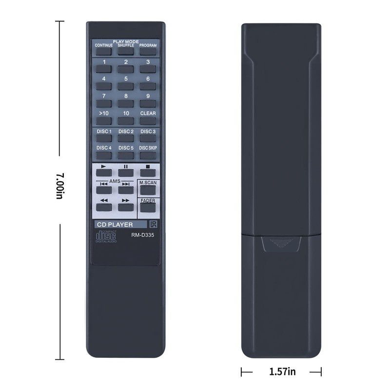 RM-D335 Replacement Remote Control for Sony CD Player Compact Disc
