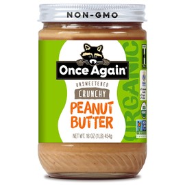 Once Again Organic Crunchy Peanut Butter Lightly Salted Unsweetened oz Jar, 16 Ounce