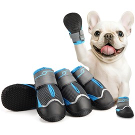 Aokown Dog Shoes for Small Dogs, Anti-Slip Dog Boots for Winter Snow, Hot Pavement, Dog Booties & Paw Protectors for Hardwood Floors Size 1
