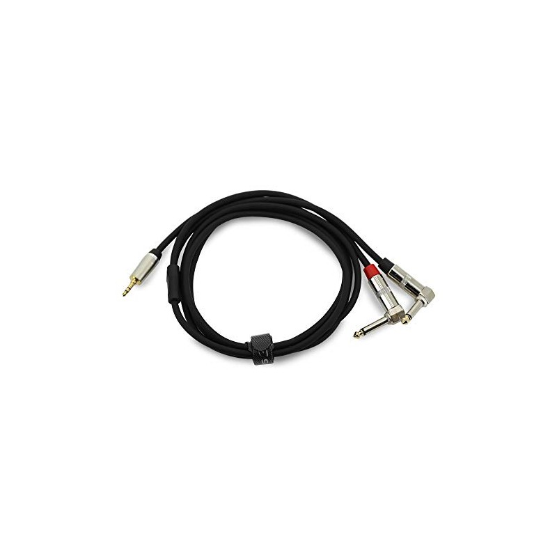 Mini-Jack to Dual Right-Angle 1/4" - DJ Smartphone Cable -