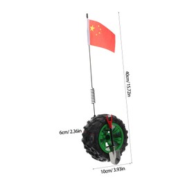 WHAMVOX Mini Spare Tire Antenna Durable Car Logo Flag for Creative Modification Easy Installation Visibility Boost for Cars Motorcycles Unique Trunk Decoration Design