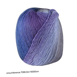 IWOWHERO 1 Roll Gradient Colorful Yarn for Hand Knitting Soft Wool for Scarves Hats Shawls DIY Projects Purple for Sweaters Blankets Accessories
