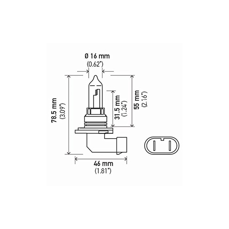 HELLA 9005P50 +50 Performance Bulb, 12V, 65W