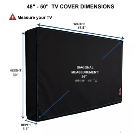 iBirdie Outdoor Waterproof and Weatherproof TV Cover for 50 inch Outside Flat...